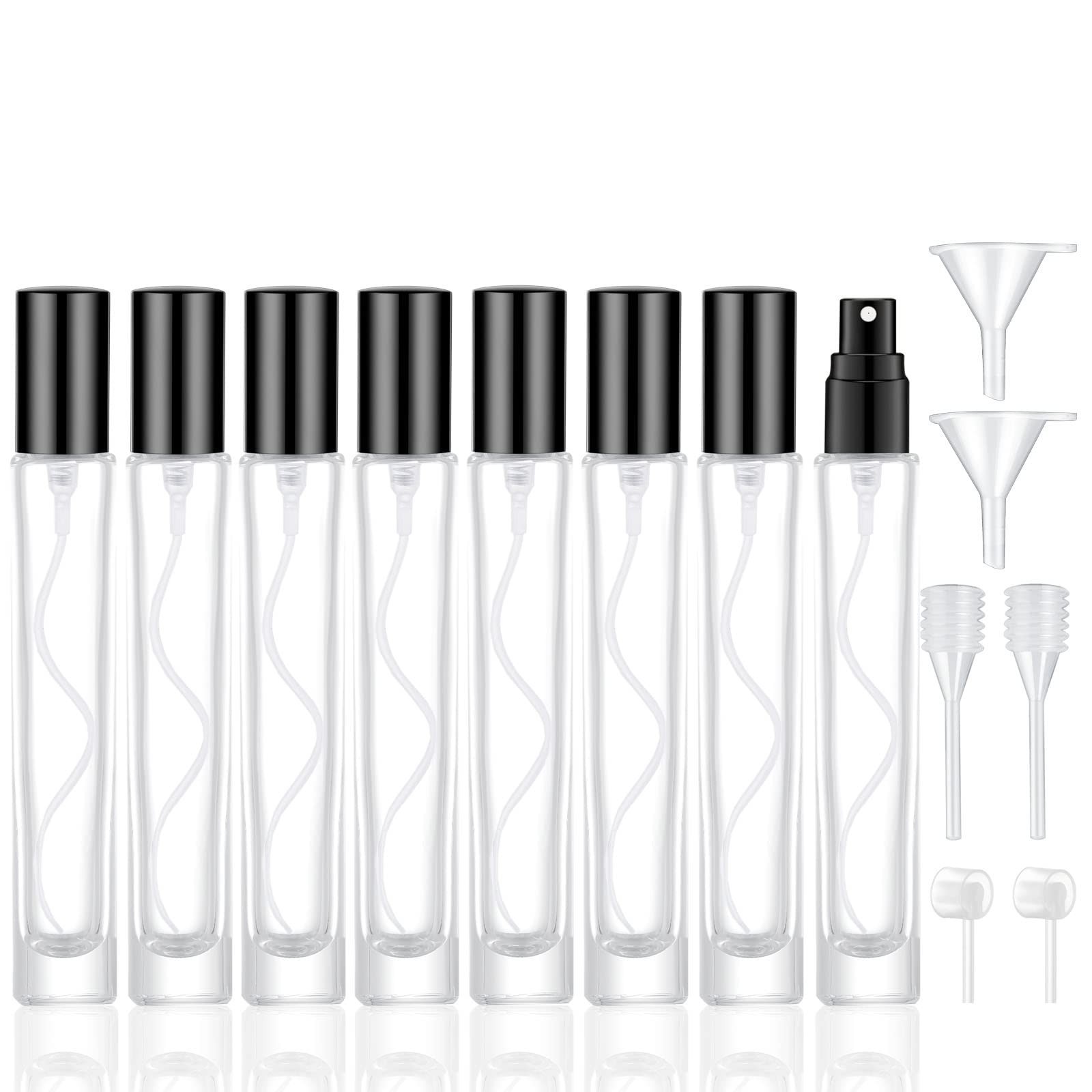 10ml Thick Glass Spray Bottle - Perfume Atomizer & Decanter Kit for Travel