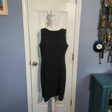 Dressbarn Women's 14 Classic Black Sleeveless Dress Little Black Work Office