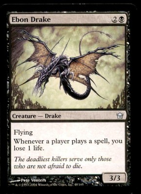MTG Ebon Drake LP Light Play Fifth Dawn [3651]