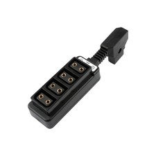 Professional Camera Battery Splitter Cable D-tap to 4 D-tap Compact Design Black