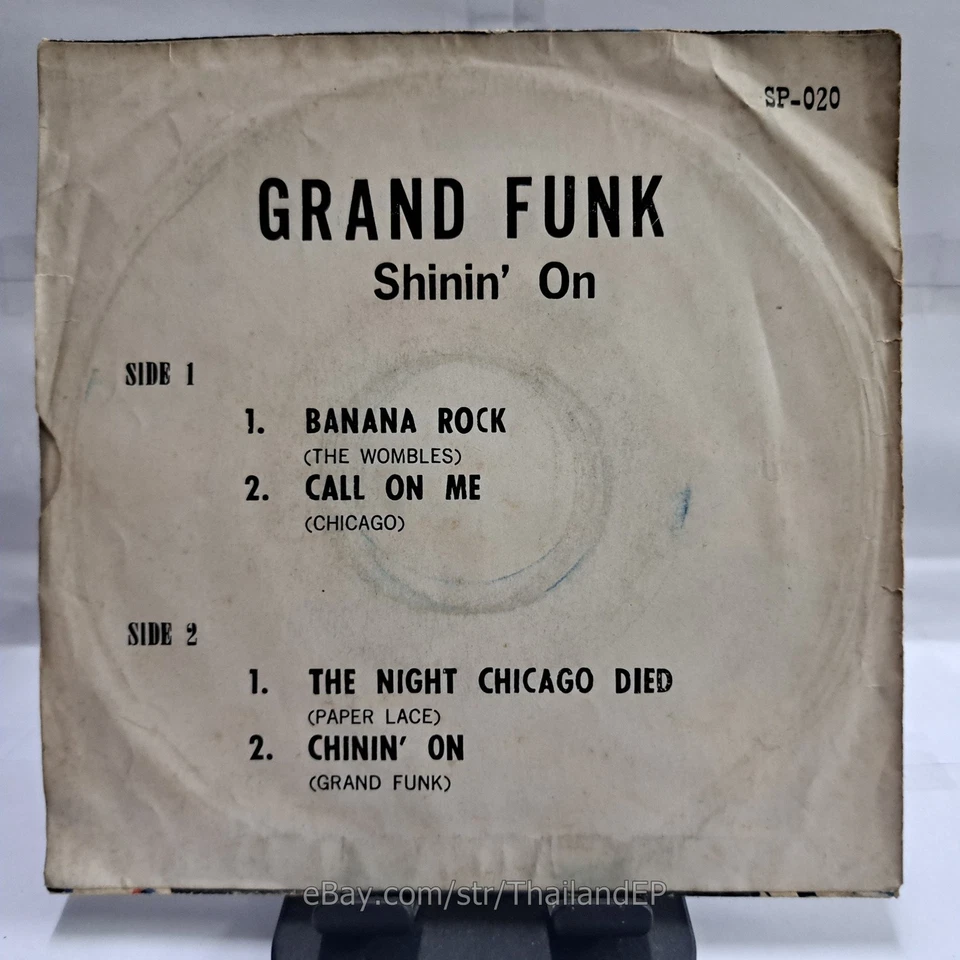 GRAND FUNK /CHININ' ON /CHICAGO /PAPER LACE THAILAND EP 45 THAI - Image 2 of 4