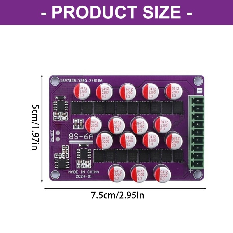 8S 6A Battery Active Equalizing Balancer Battery Balance Active Energy thumbnail 8