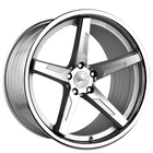 20x9/20x10 Vertini Wheels RFS1.7 Silver Machined with Chrome Lip Rims (4pcs)
