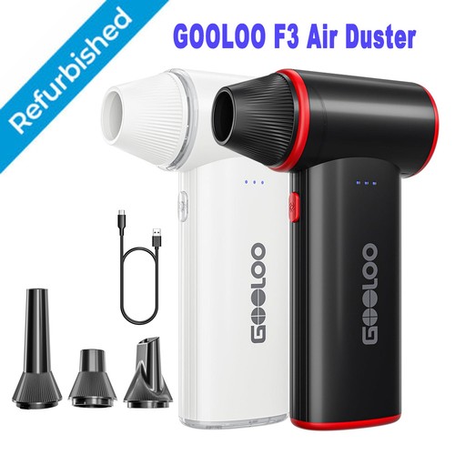 GOOLOO F3 Compressed Air Duster, 3-Speed Adjustable Air Blower for Cleaning