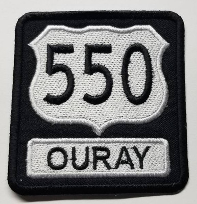 US 550 - Ouray Colorado Million Dollar Highway Embroidered Patch approx 2.75X3''