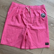 Hurley Swim Trunks 2-Way Stretch Above Knee Hot Pink Youth XL 13-15 Yrs 