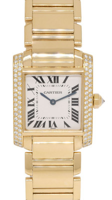 Cartier Tank Francaise Medium 18k Yellow Gold Diamond Ladies Watch WE100851 1821