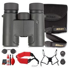 Nikon PROSTAFF P7 8x30 Binoculars Compact Waterproof Bundle with Accessories