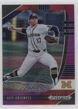 2020 Panini Prizm Draft Picks Red & Purple Hyper Prizm Jeff Criswell #PDP58 fm0