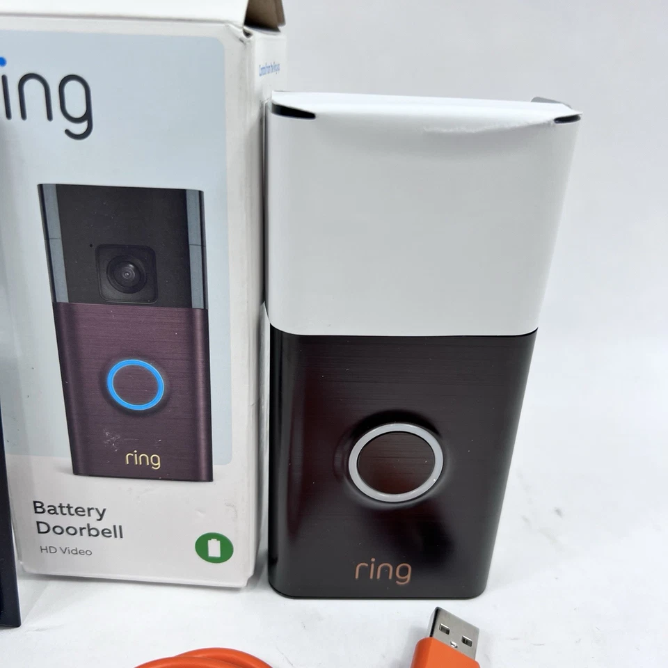 Anel - Campainha de bateria inteligente wifi campainha de vídeo bronze veneziano (32) nova - Imagem 3 de 4