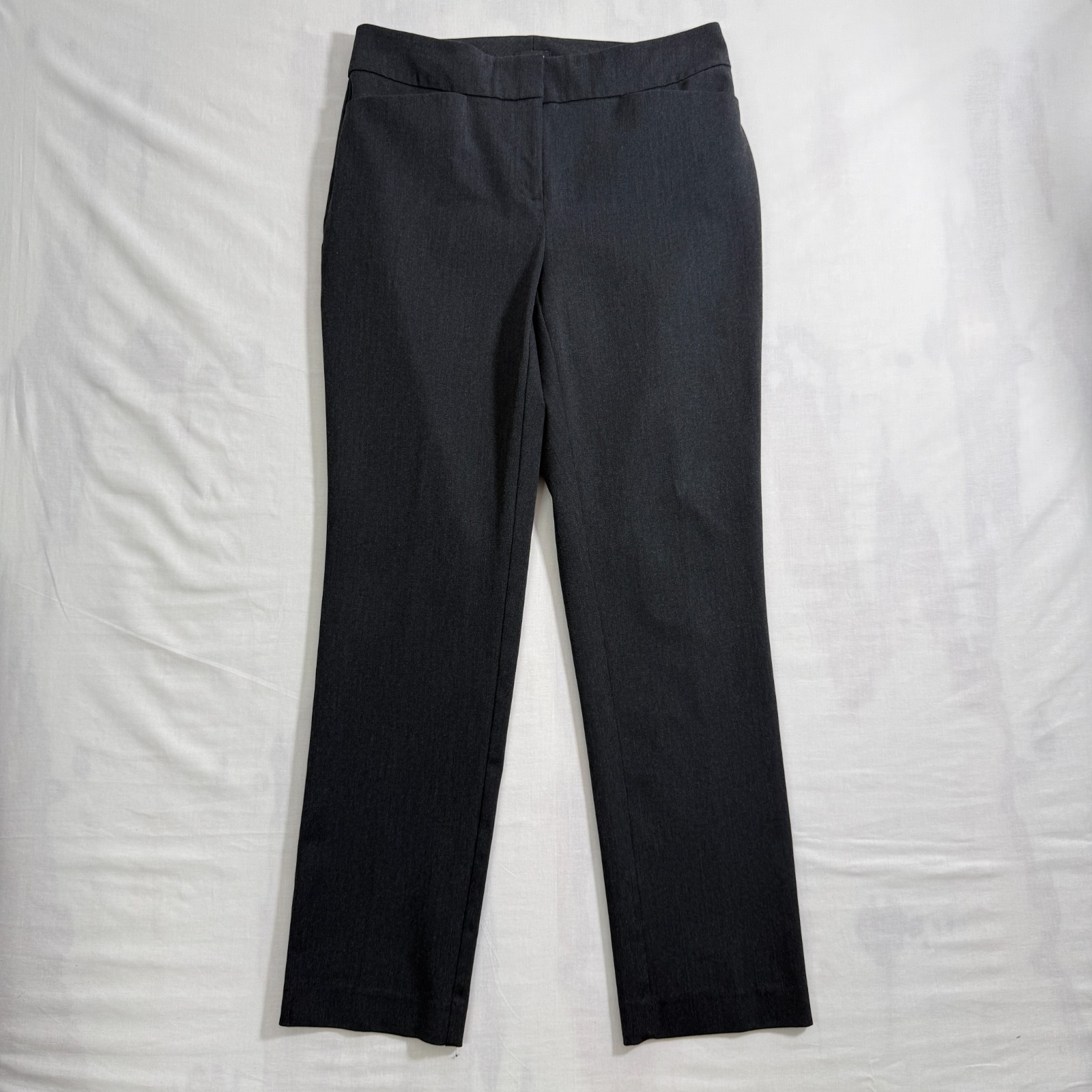 Ann Taylor Loft Women Dress Pants Gray Mid Rise Straight Pockets Original Size 4