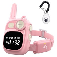 Dog Shock Collar with Remote Control 1800 FT, Adjustable Pink Electric Collar...