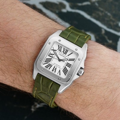 Cartier Santos 100 Medium - Ref. W20106X8 - 35.6mm * 44.2mm Stainless Steel