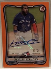 2026 Bowman Vladimir Guerrero Jr #PRV-VG Blue Jays Auto /25 SSP Orange Border