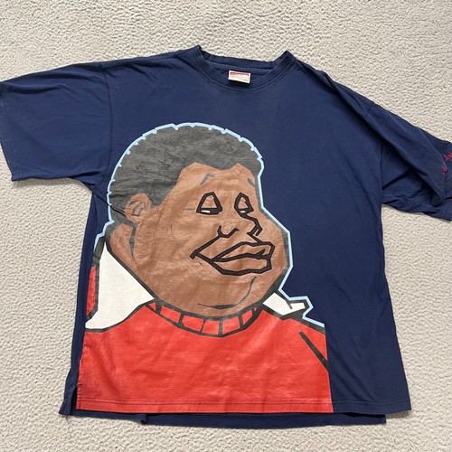 Vintage Platinum Fubu Fat Albert Shirt Mens XXL Blue Hip Hop Streetwear Y2K