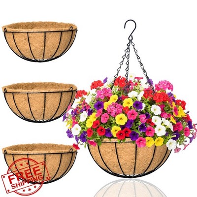 XXFBJNMD Hanging Planter Cantaloupe 14inch 4 Pack