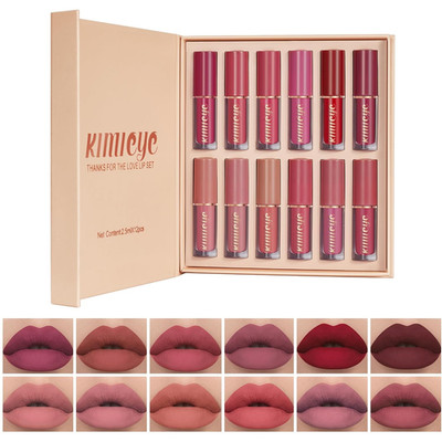 Labiales Mate Larga Duracion Juego 12 Lápices Líquidos Mate Pigmentados Tercio