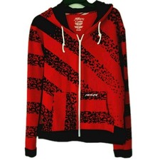 Polaris RZR Women's Hoodie Full Zip Hooded Sweatshirt Red W/ Black Tread Size XL