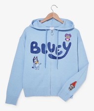 Bluey Patches Women's Zip Knit Hoodie Size Medium