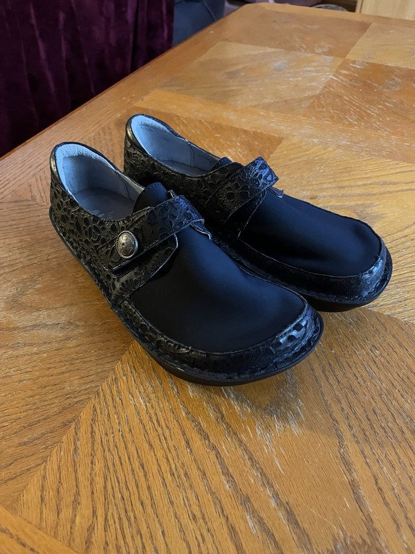 Woman’s Algeria Shoes Black Leather/manmade Material Size EU 38