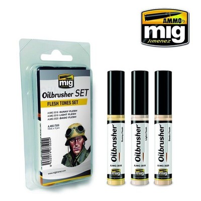 AMG-AMIG7500 Ammo Mig Oilbrusher Flesh Tones Set