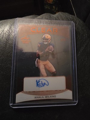 Khalil Wilkins 2026 Leaf Trinity Clear Autograph Auto 3/5