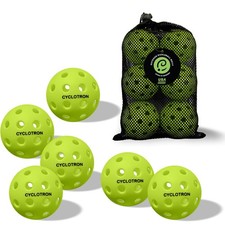 6-Pack Premium Pickleball Balls - USAP Approved, 40 Holes Outdoor/Indoor Pick...