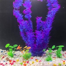 Artificial Aquarium Greenery 38cm for Fish Tank Decor Flexible Stem Aquascaping