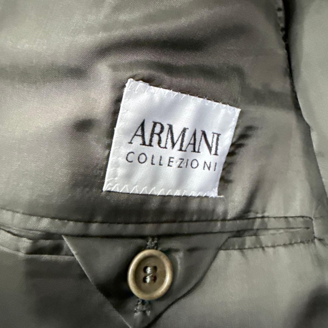 Armani dark gray check pattern top and bottom set - image 9