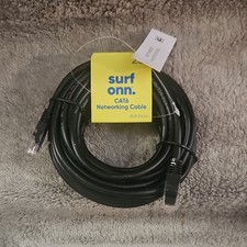 surf onn. Kabel sieciowy CAT6 25 stóp (7,6 m) czarny RJ-45 do RJ-45 Ethernet
