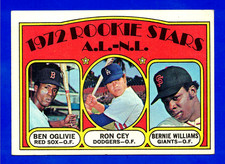 1972 TOPPS #761 ROOKIE STARS BEN OGLIVIE, RON CEY, WILLIAMS CARD -- EX. rookie card picture