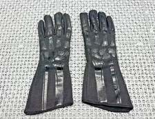 RJS Racing Equipment SFI 3.3/1 Black on Black Skeleton Racing Gloves (LARGE)
