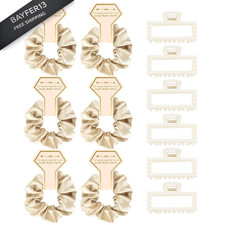 Bridesmaid Proposal Gifts, 12 PCS Bridesmaids Silk Hair Champagne Gold