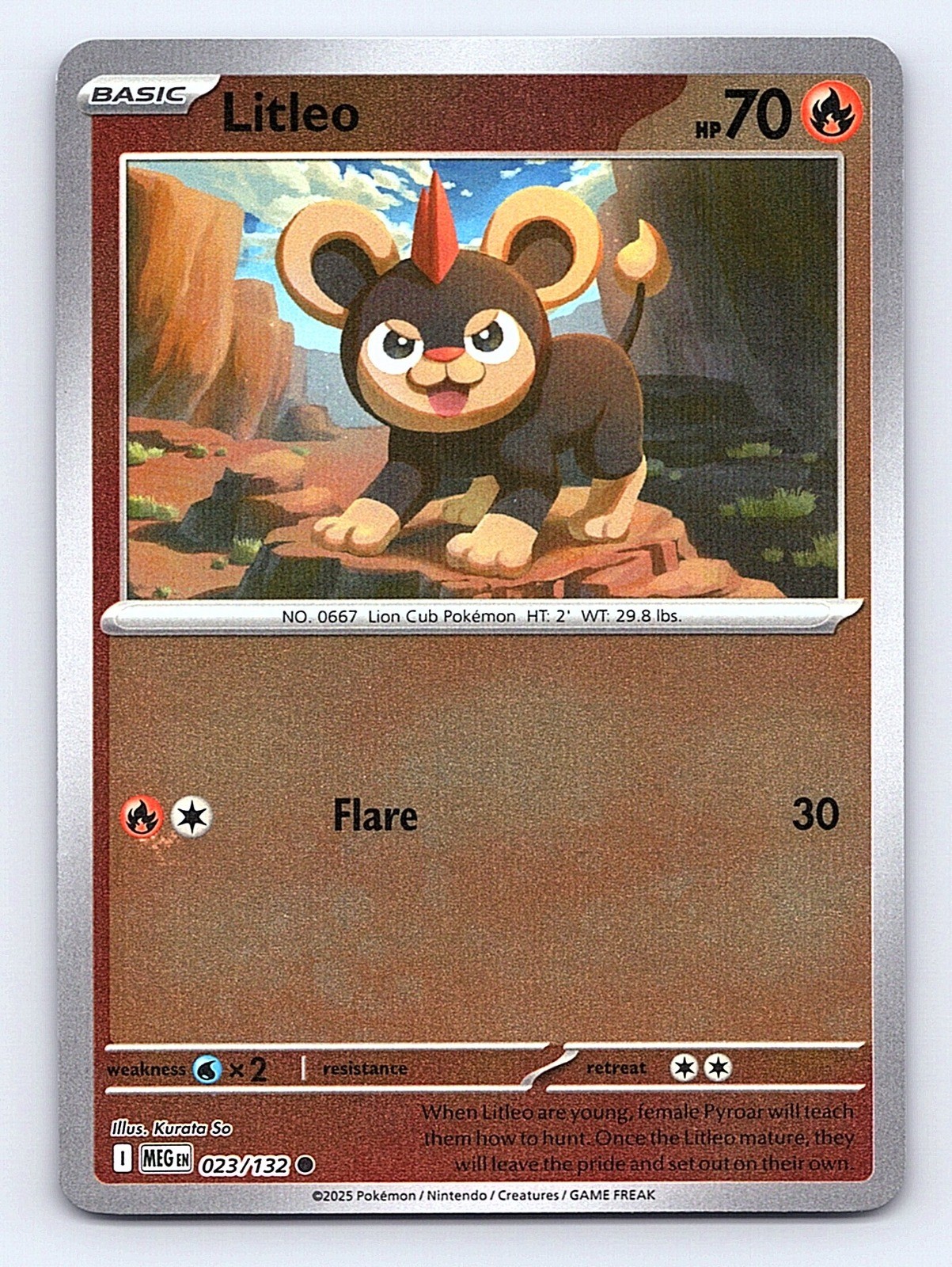 litleo pokemon card value Litleo 2025 Mega Evolution #023/132 Reverse Holo Price Guide
