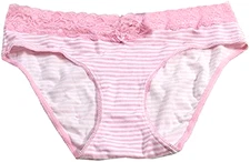 NWT Jenni by Jennifer Moore Juniors Pink and White Striped Hipster X-Large