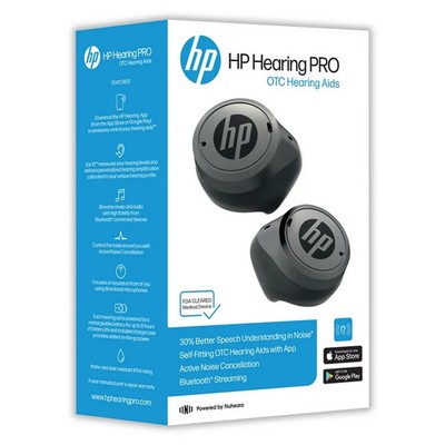 HP Hearing PRO Self-Fitting OTC Hearing Aids Bluetooth Rechargeable
