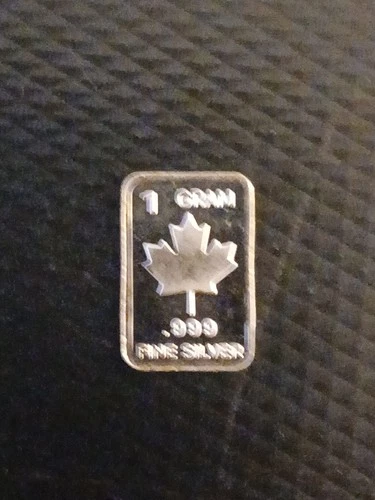 1g Maple Leaf Bar 999 Fine Silver