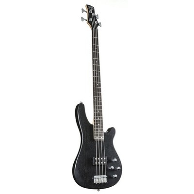 J&D 200MM, Trans Black, 4-Saiter E-Bass, MM-Style Humbucker, Aktive Elektronik