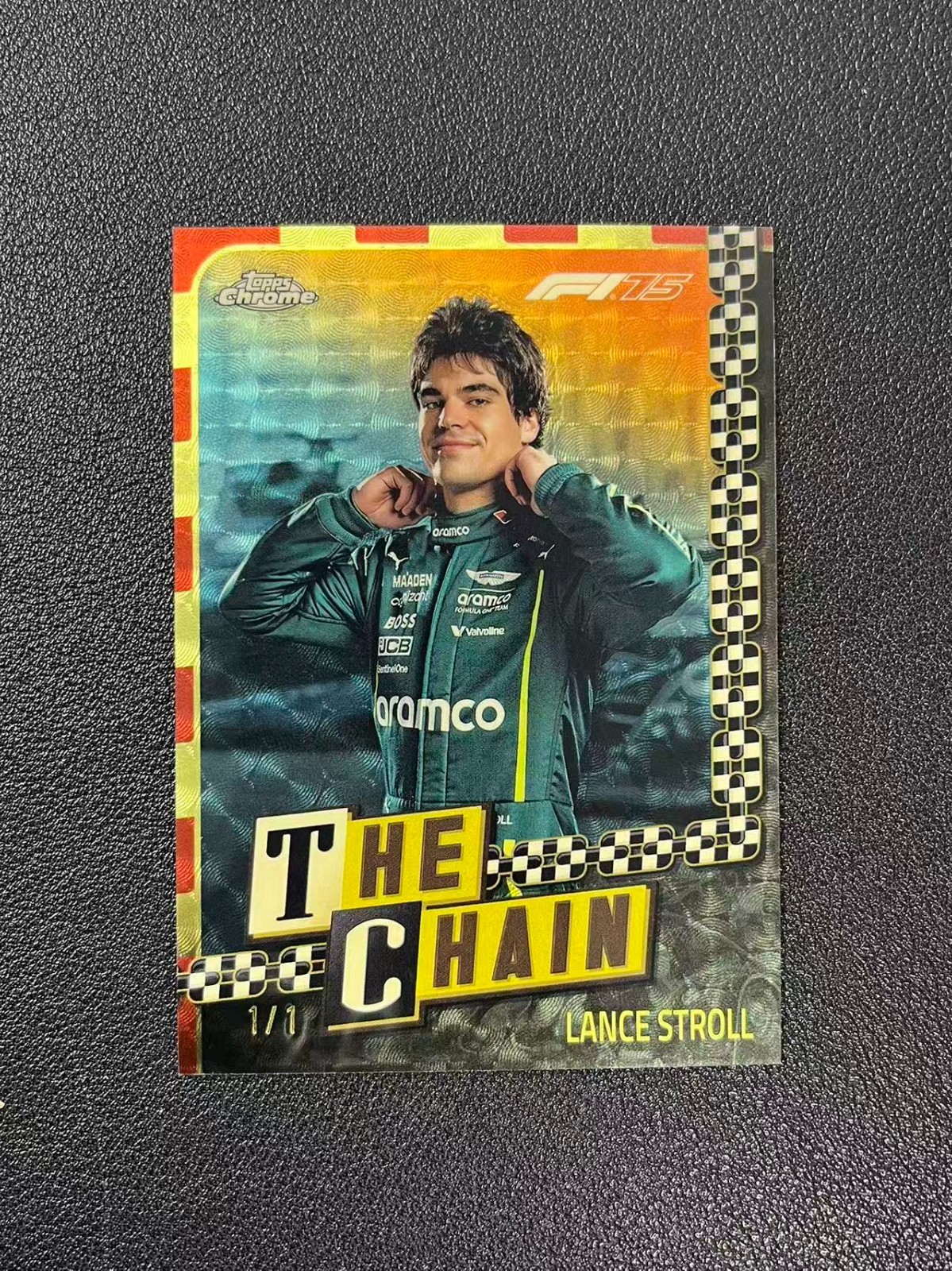 2025 Topps Chrome F1 Lance Stroll The Chain SuperFractor 1/1 #CH-5 LZC