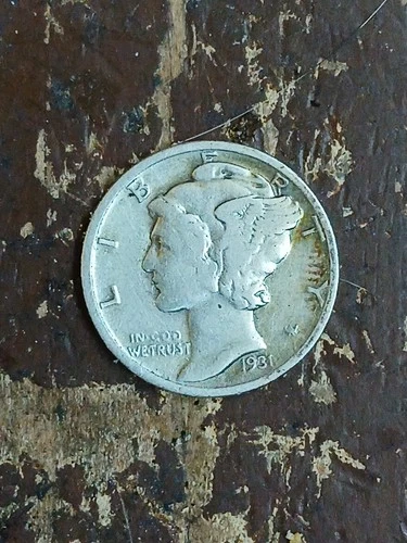 1931 Mercury Silver Dime VG+/F Undamaged