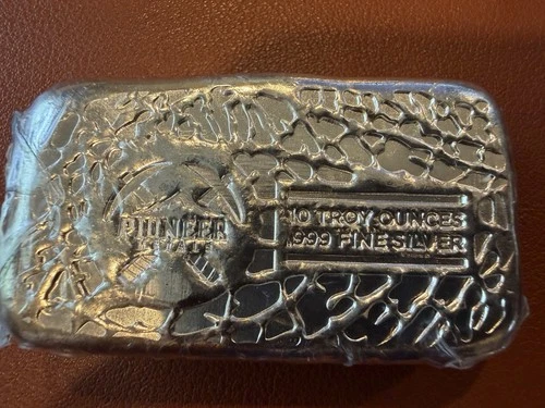Pioneer Metals Silver Bar 10 oz .999 Cast-Poured Sealed 10 Troy Ounces
