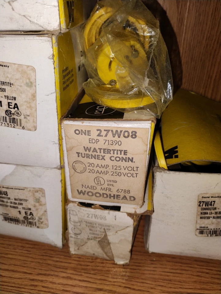 LOTE DE 9 CONECTORES DE BLOQUEO HERMÉTICOS DANIEL WOODHEAD 27W48,27W08,27W47,25W07 Foto 4 de 4