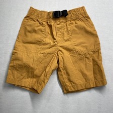 Carter's Toddler Boys Yellow Gold Pull-On Shorts, Black Closure Buckle, Size 4T