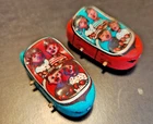 Vintage J. Chein Tin Roller Coaster Green & Red  Cars  Litho