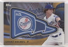 2015 Topps Pro Debut Pennant Manufactured Gold 23/50 Grant Holmes Patch 0b2