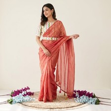 Saree Blouse Bollywood Party Wear Indian Pakistani New Sari Wedding Designer