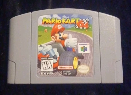 Mario Kart 64 Nintendo 64 N64 Authentic Tested Working Video Game ESRB USA