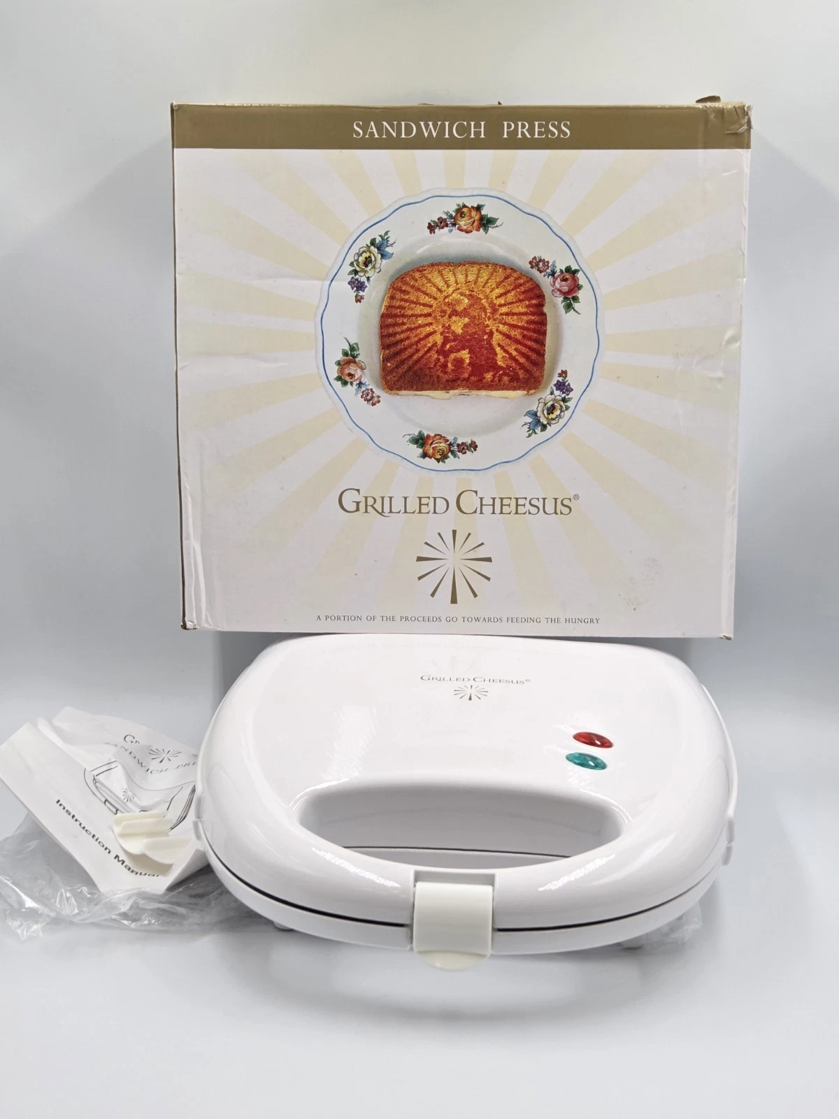 Pre-Owned In Box Grilled Cheesus Sandwich Press Grilled Cheese Maker Jesus Toast
Opens in a new wind