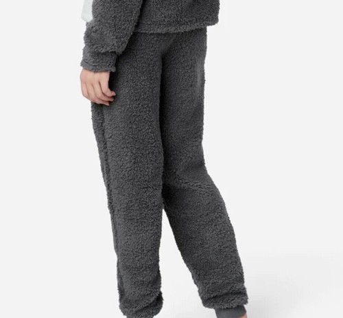 NWT Justice Girls Pajamas Set Sleepwear Sherpa Hooded Top/Pants Panda Size 8 - Picture 5 of 5