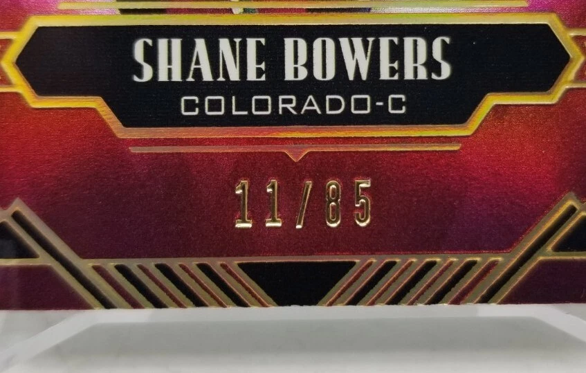 2020-21 Upper Deck Stature SHANE BOWERS Rookie RC Red /85 Colorado Avalanche 163 - Image 3 of 4
